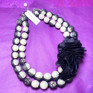 Classic Rose Pearl Necklace Romantic White House Black Market Brand Sexy Jewelry
